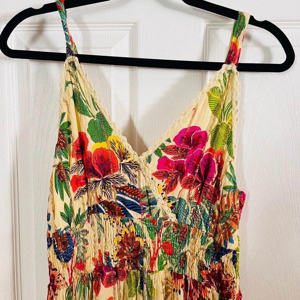 Me 2 Magic Multicolor Floral Sleevless Maxi Dress Large - Picture 3 of 5